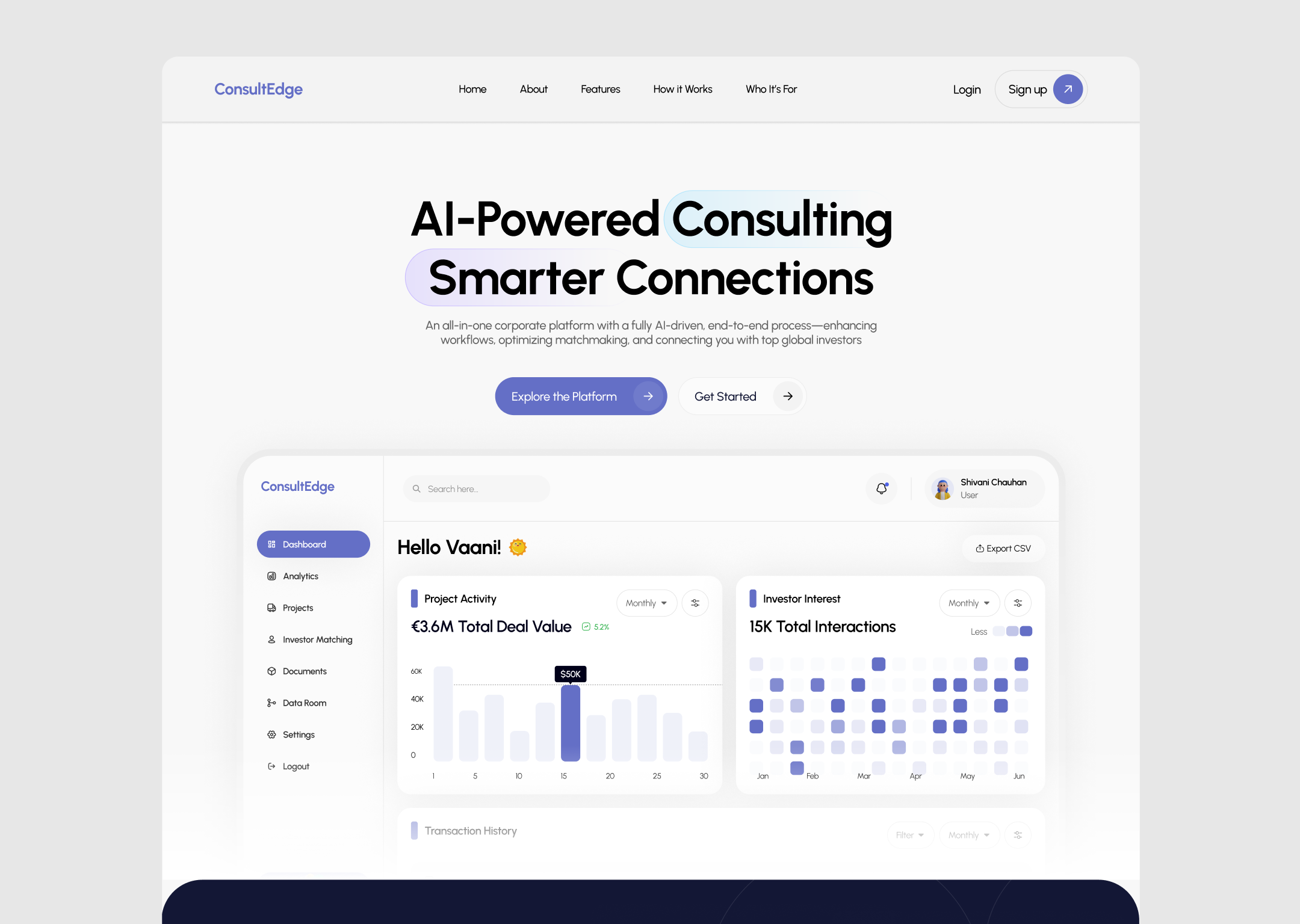 ConsultEdge - Landing Page UI consult consult design consult edge consult landing page consult website consultedge landing page ui