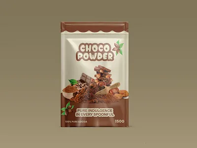 Choco Powder Packaging Design – Rich, Tempting branding choco powder packaging chocolate packaging creative packaging food food packaging design graphic design label design package branding packaging design pouch packaging