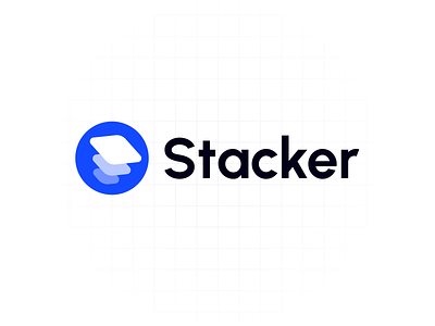 Stacker Logo blue box branding clean dark design free freebie graphic design light logo minimal modern motion graphics stack ui web website