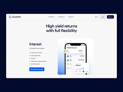 Quantia: Web design, brand refresh - pt 3 brand refresh branding crypto cryptocurrency landing landing page web web design web3 website