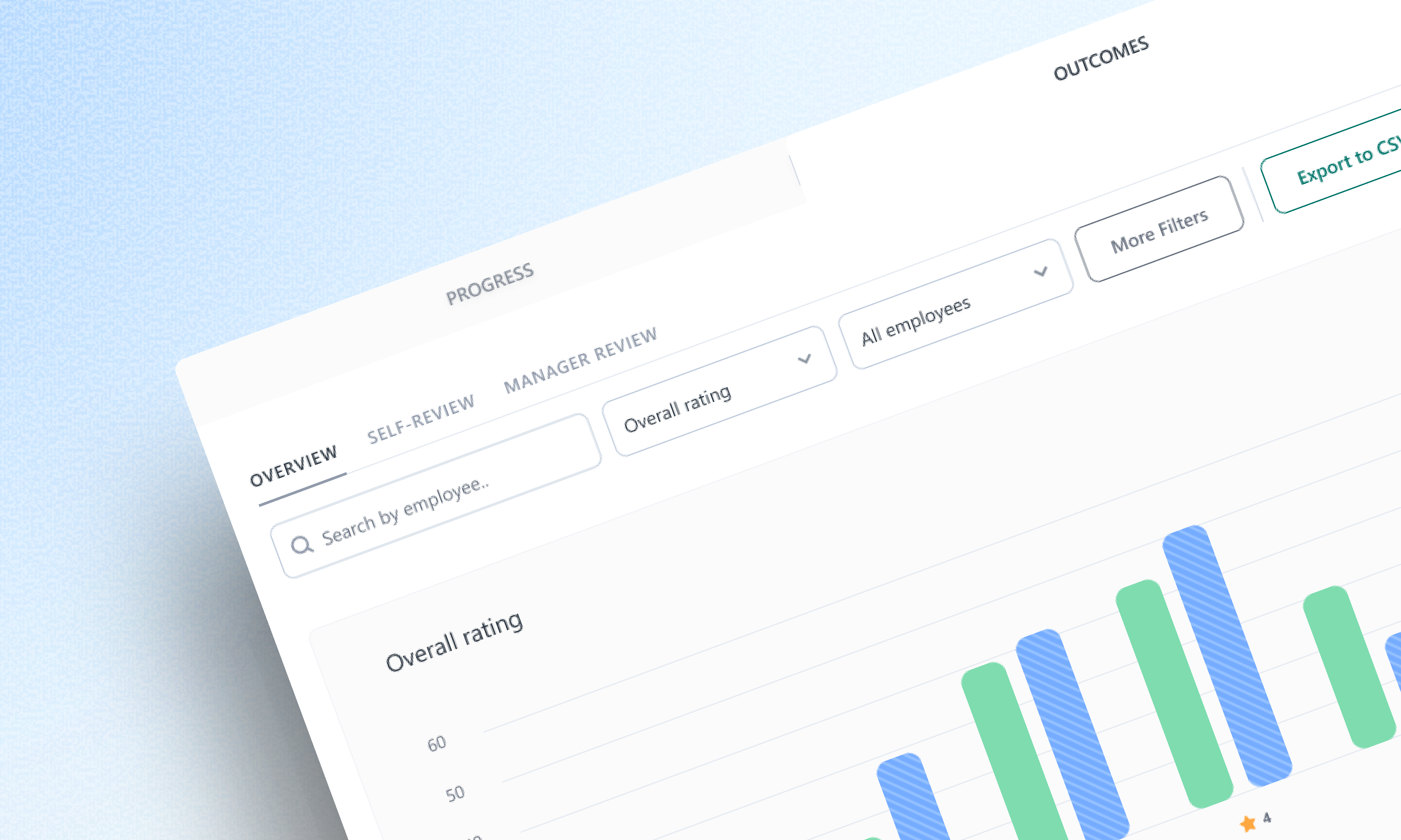 Overall Ratings – Workable Performance Reviews product product design ui user experience ux web design