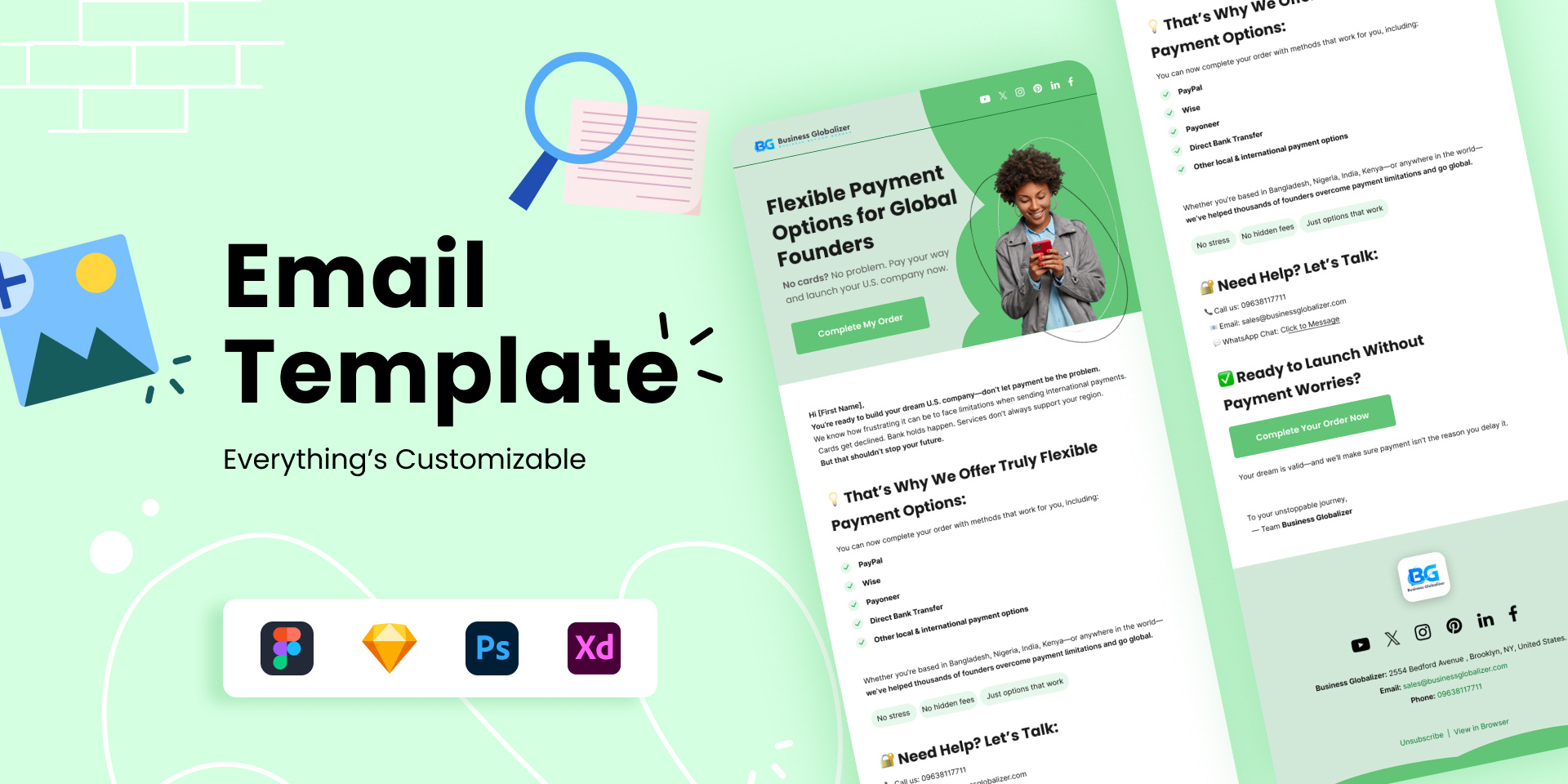 Modern Responsive Email Template for Newsletters & Campaigns app ui campaigns dashboard design dribbble email template email campaign design email marketing template email template html email design landing page mobile friendly email modern email ui newsletter design newsletters promotional email layout responsive responsive email template transactional email template ui ux