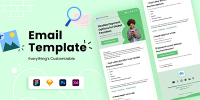 Modern Responsive Email Template for Newsletters & Campaigns app ui campaigns dashboard design dribbble email template email campaign design email marketing template email template html email design landing page mobile friendly email modern email ui newsletter design newsletters promotional email layout responsive responsive email template transactional email template ui ux