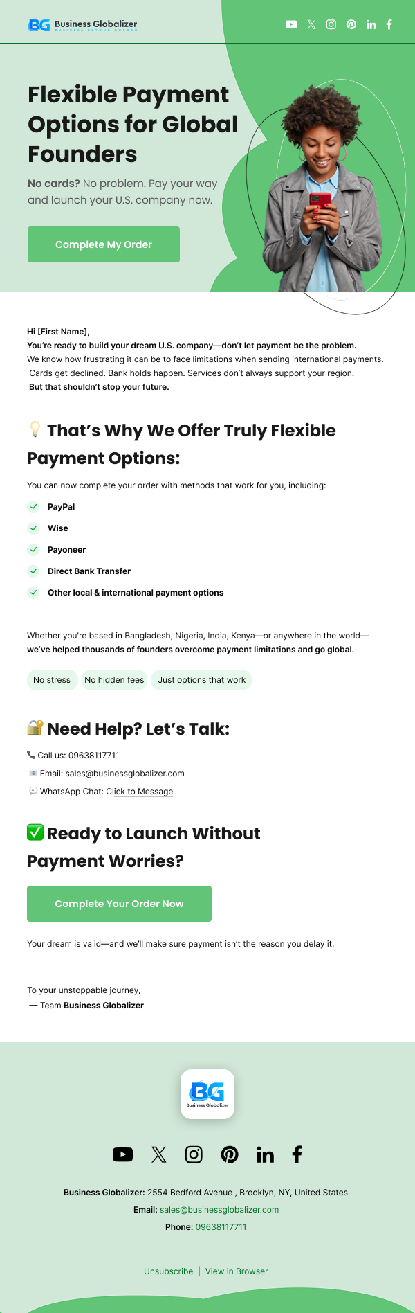 Example of Creative Branded Email Template Design