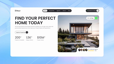 Real Estate Website UIUX Design New Trend agent airbnb animation broker corporate website hhhh properties property property agency property landing page real estate website real estate website template ui ui ux designer uiux design web animation web designer webflow website animation website template
