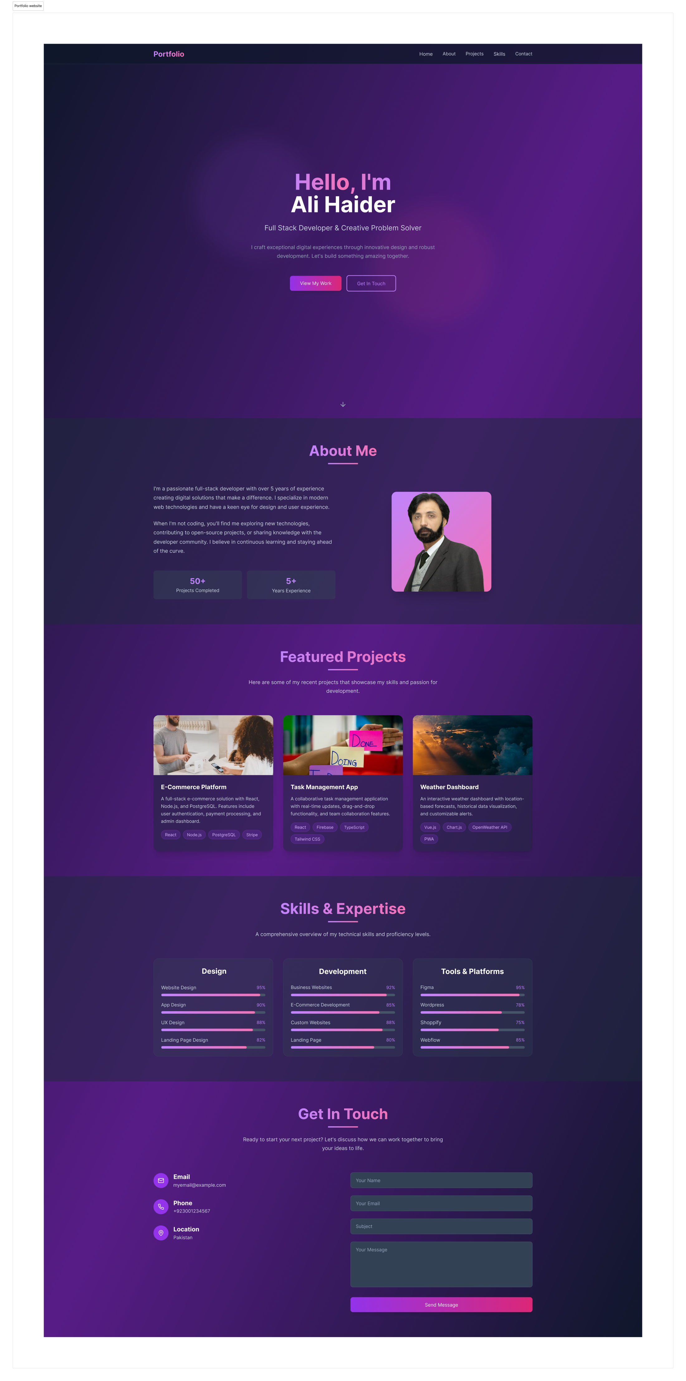Example of Landing Page Design