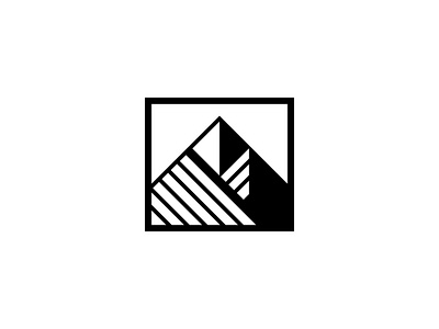 Sleek and modern mountain logo. black business company iconic logo modern mountain new sleek