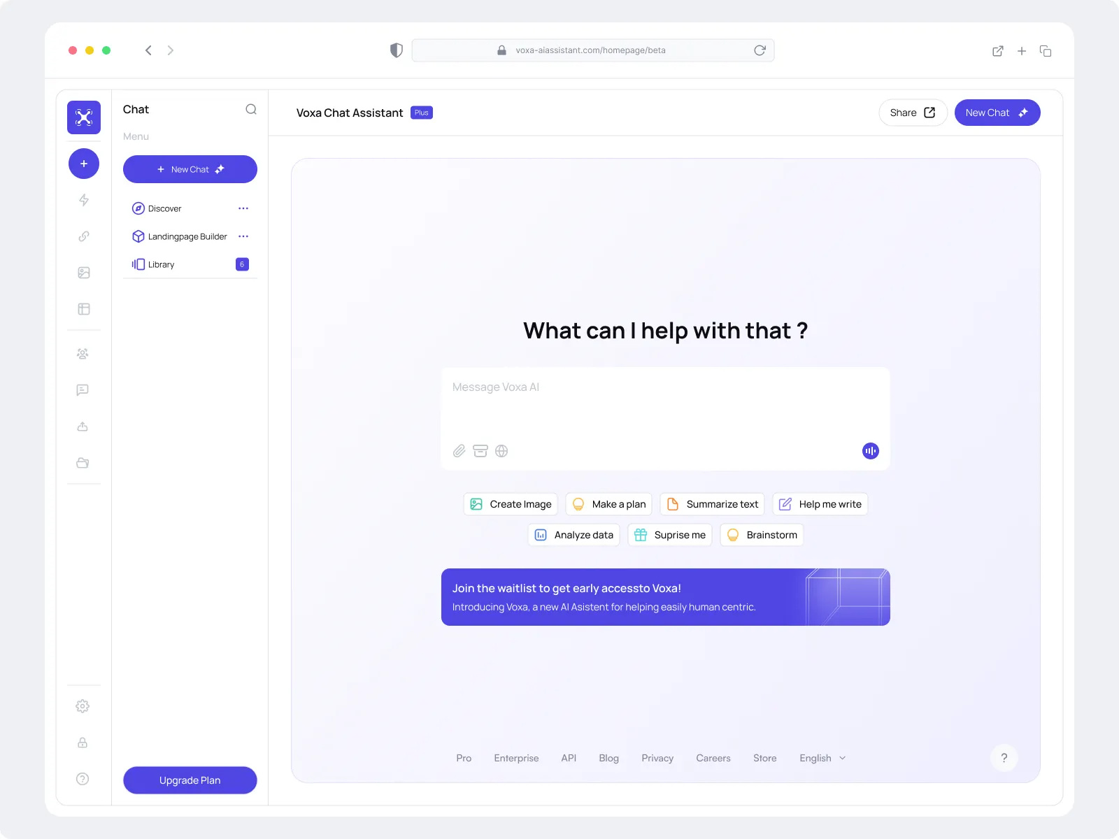 Voxa - AI Assistant Dashboard ai ai chat room ai wrapper assistant bot chat chat assistant chat room chatbot chatgpt design digital digital revo elegant minimal design minimalist ui ux