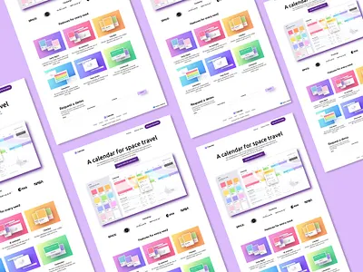 Space Calendar Webflow Landing Page Practice Project colourpalette creative design design ui