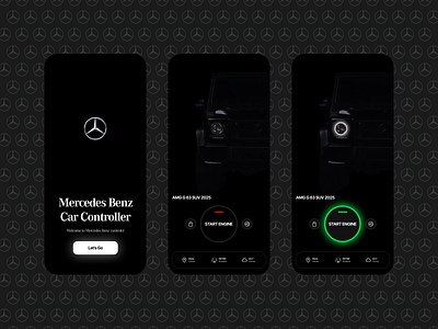 Mercedes-Benz Car Controller app design figma ui ux