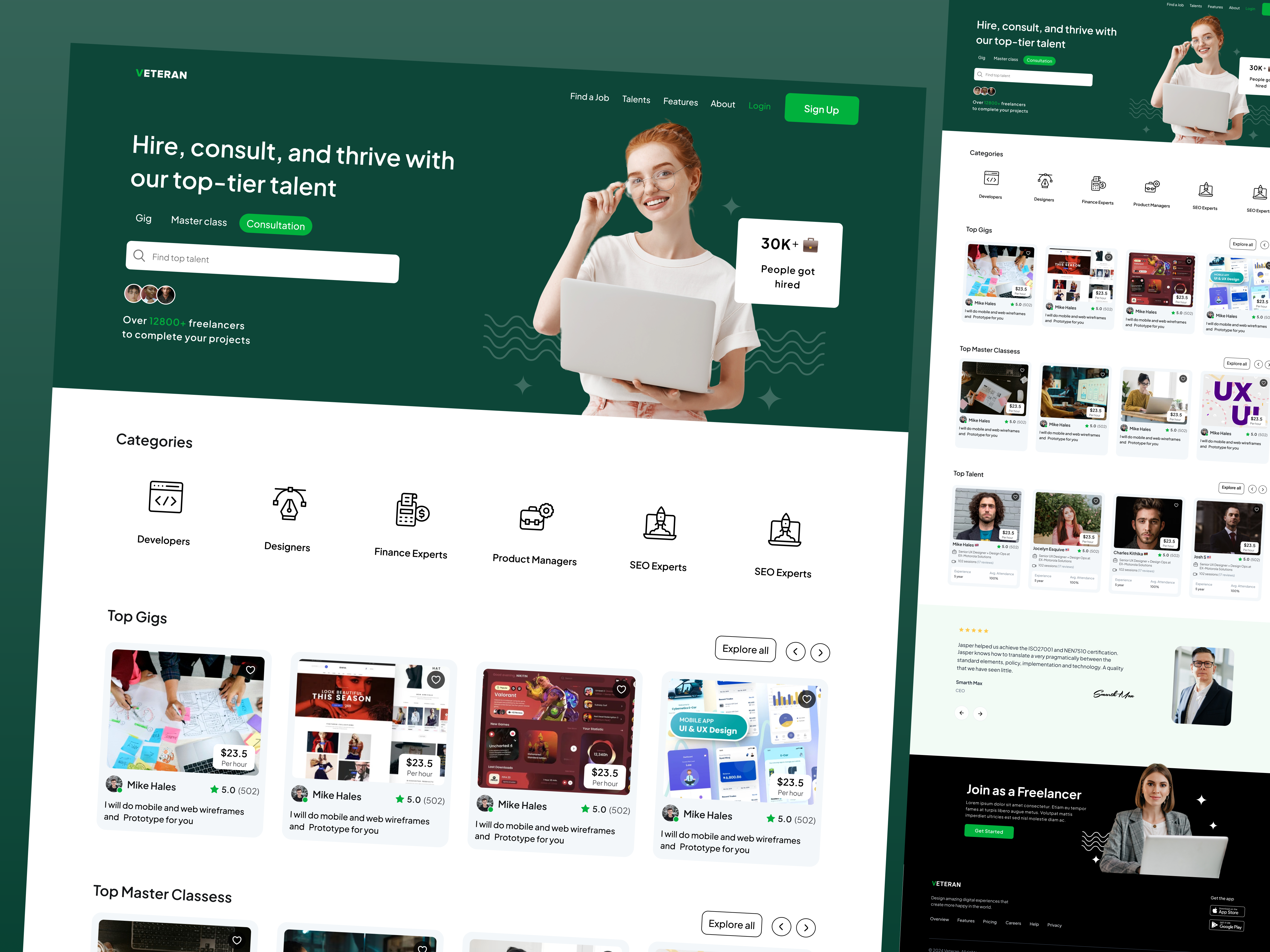 Example of Sleek Web App UI/UX Design