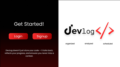 DevLog personal project ui ux web app