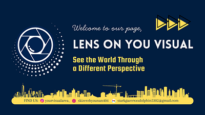 LENS ON YOU VISUAL WEB-PAGE branding graphic design ui