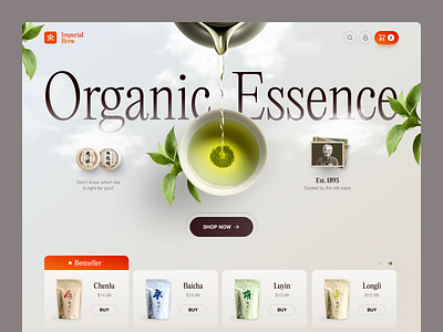 Website for an Ecommerce Brand ✦ Imperial Brew design interface ui ux web website