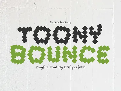 Toony Bounce Font cartoon chidren children font display display font fonts funny font game kids font playful font type zigzag font