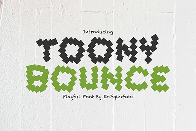 Toony Bounce Font cartoon chidren children font display display font fonts funny font game kids font playful font type zigzag font