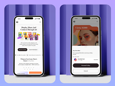 Aero- Creator Hub for Bold Artists (B2C) b2b b2c graphic design mobile app design product design ui ui design uiux web design