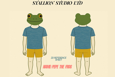 Name: Pepe The Frog 3d anime blender branding cartoon design frog open for commission rig stallion studio limited vrchat vtuber