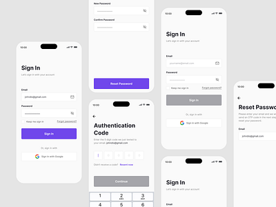 Secure & Seamless Sign-In Experience account admin app authentication email google graphic design login mobile onboard page panel secure signup ui ux