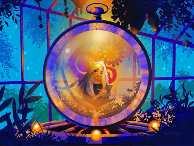 Dream Garden 2d illustration animation cartoon character design children book art eco flat art garden gif girl character loop motion graphics plants playoff procreate procreate dreams time machine tutorial weekly warm up work in progress