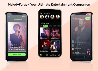 MelodyForge – Live Music, Reimagined design