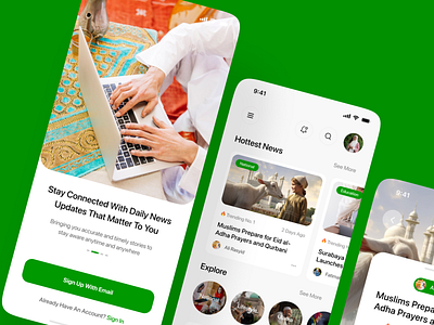 Hello Ummah - UI/UX Revamp for an Islamic Content Platform 💡 app redesign daily inspiration islamic app mobile design muslim tech ui exploration ux concept