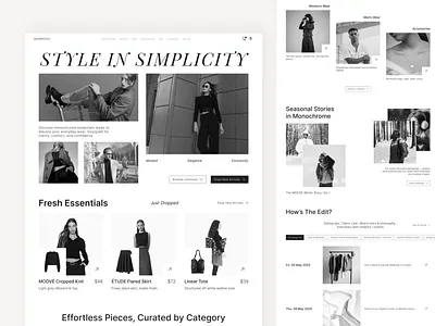 MODVÉ - Fashion & Style Landing Page beauty clothes fashion landing page model modest style stylish trend style trendy uiux uiux design uiuxdesign web web design website