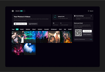popshots.io - Music Events Photo Sharing Platform UI/UX app branding design illustration india logo mobile music events dashboard nihalgraphics ui ux