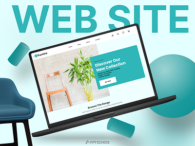 Apptechies | Furniture eCommerce UI Design conversiondesign ecommercedesign figma figmadesign furniture website furnitureui home page interfacedesign shoppingexperience ui user friendly ux web design webdesign webdevelopment website