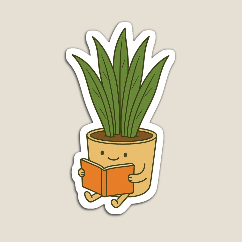 Cute Plant Reading Book 3d animation book branding dad fathers day funny graphic design logo motion graphics plant ui vector