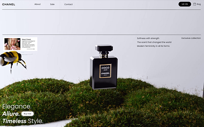 CHANEL 3d graphic design ui ux