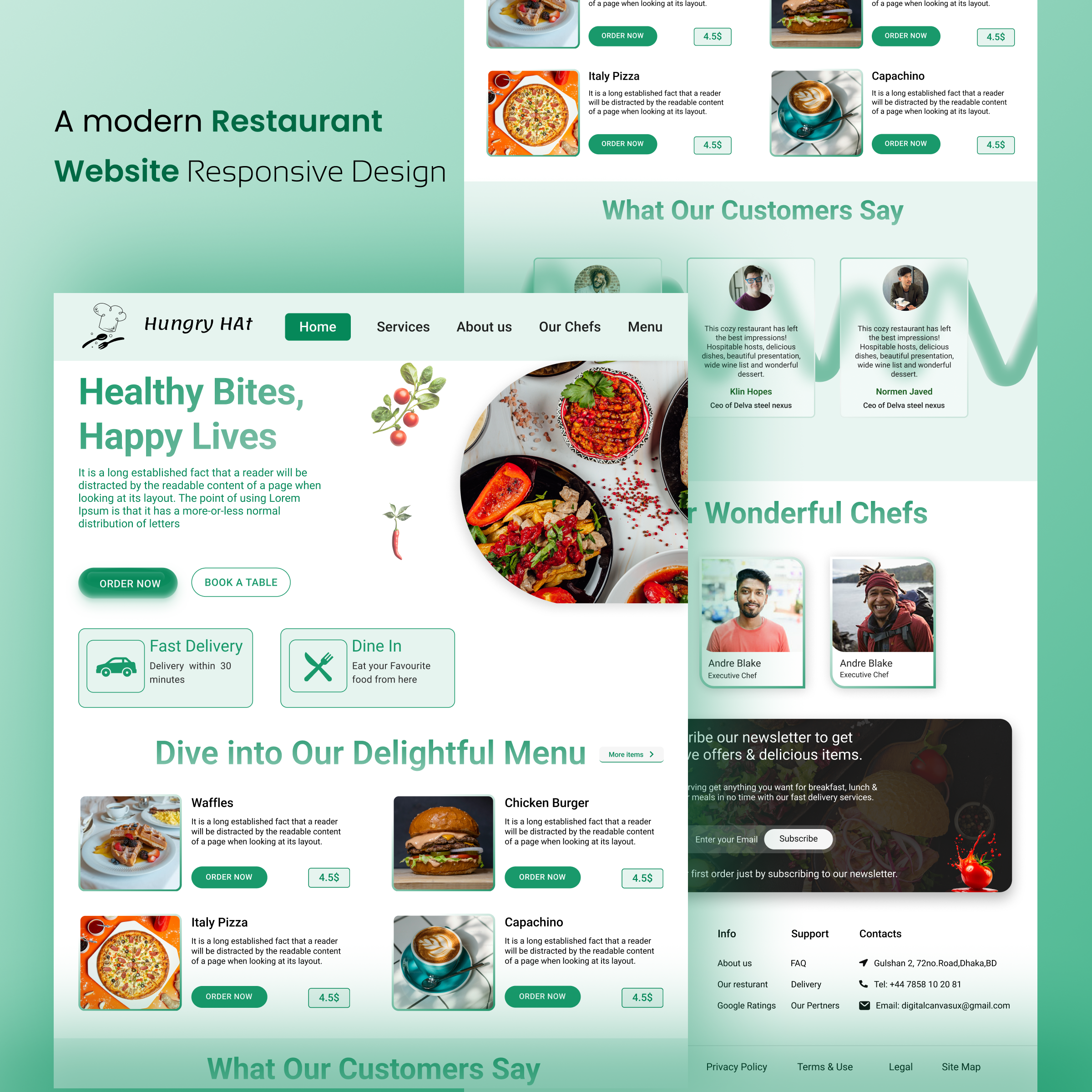 Modern Restaurant Website UI/UX Responsive Design in Figma creativedesign designinspiration digitaldesign ecommerceui foodappdesign foodwebsite interfacedesign moderndesign productdesign responsivedesign restaurantwebsite uidesign uiux userexperience userinterface uxdesign uxui visualdesign webdesign websitedesign