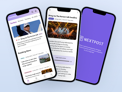 News App Design app design clean minimal news app design uiux