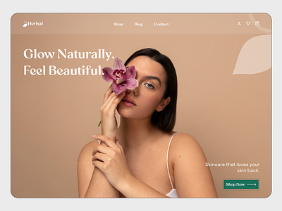 Herbal | Skincare Brand Website figma skincare ui uiux user interface website website design