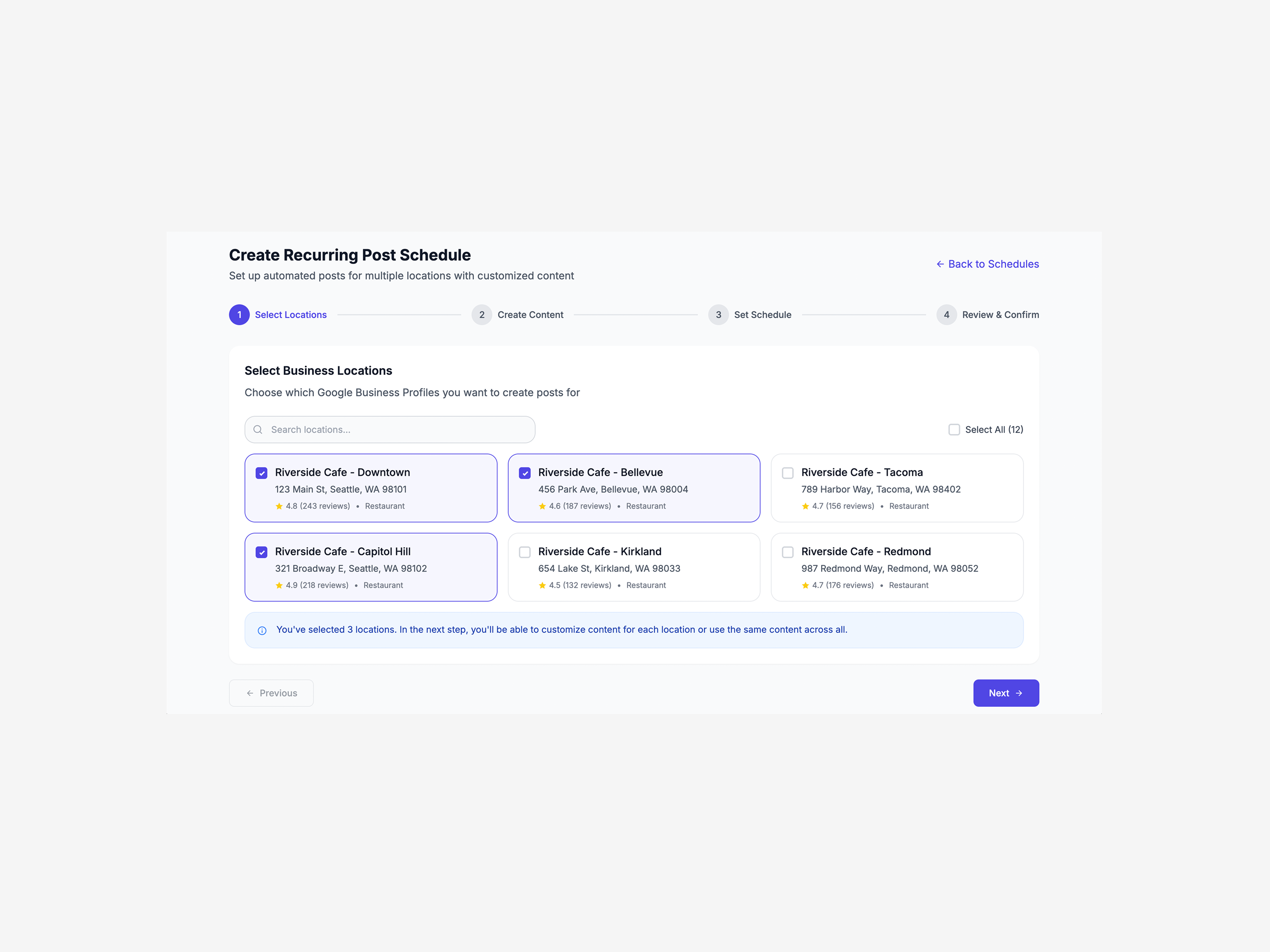 AI Post Management System-Select Location ai artificial intelligence design figma ui