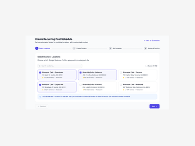 AI Post Management System-Select Location ai artificial intelligence design figma ui