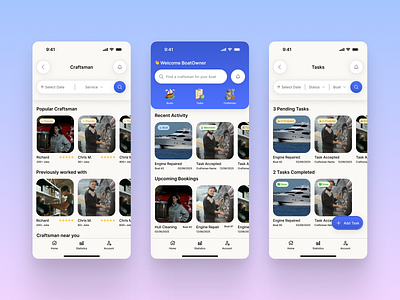 Boat App Design app design design mobile design ui uiux user experience user interface design