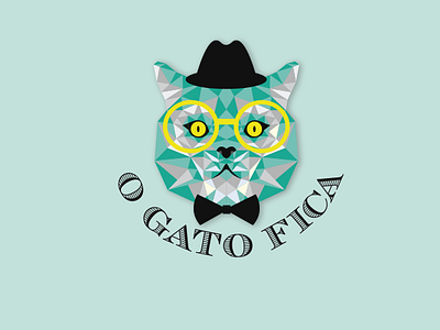 O GATO FICA LOGO animation app branding design graphic design illustration logo typography ui ux vector