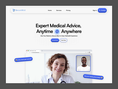 Online Clinic Website design graphic design ui uiux user experience user interface design website design