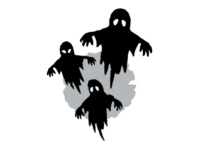 Three Scary Ghosts Logo alien buy ghost halloween logo logos logotype moon sale sales