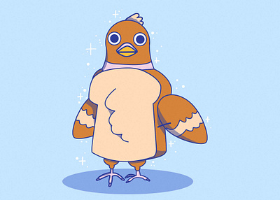Pigeon Toast illustration