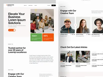 💼 Corporate Website Concept – Clean & Modern Layout ai clean corporate dailyui design design web design website editorial design homepage landing page media ui uidesign ux web corporate webdesign website