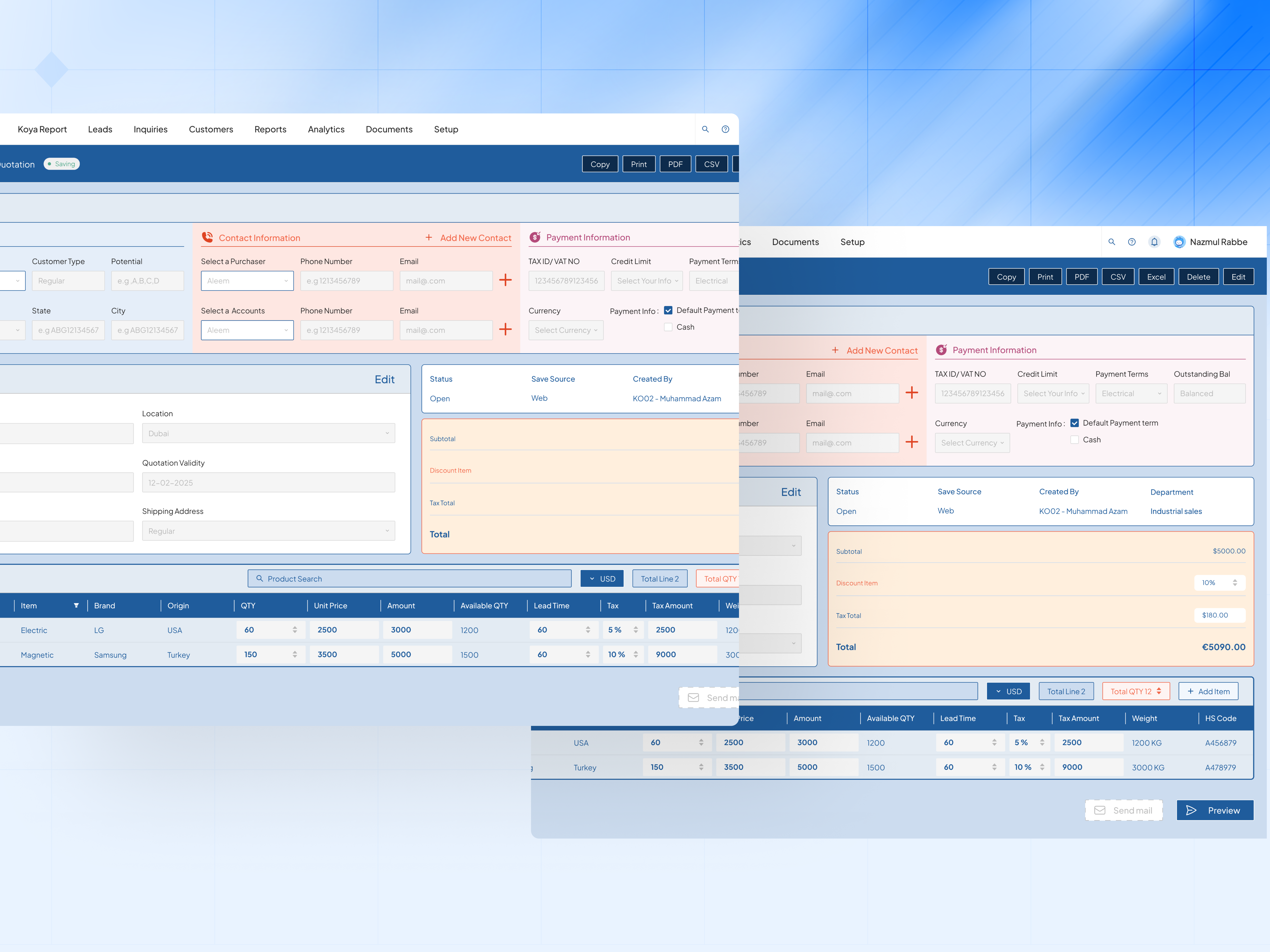 Seamless CRM Quotation Experience technologytrends ui visualdesign