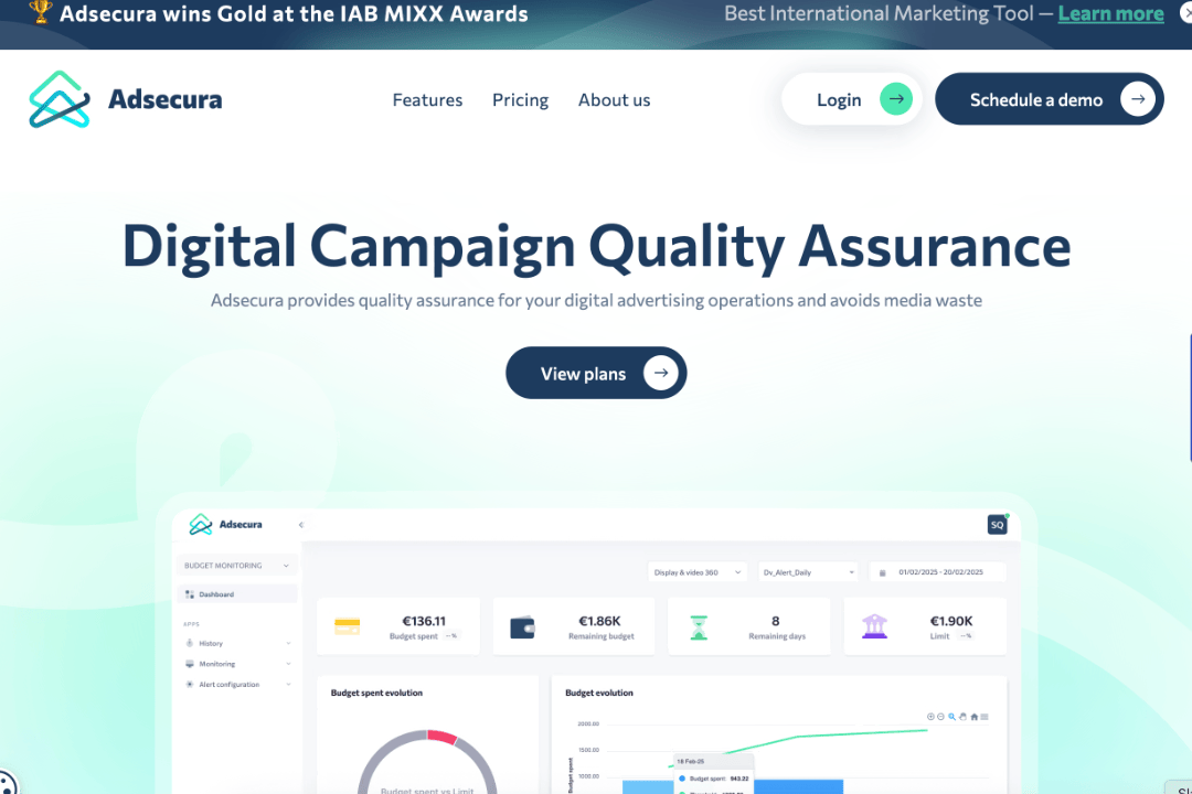 AdSecura | SaaS Webflow Website b2b website saas saas hero section saas landing page saas website tech company tech website webflow webflow saas website