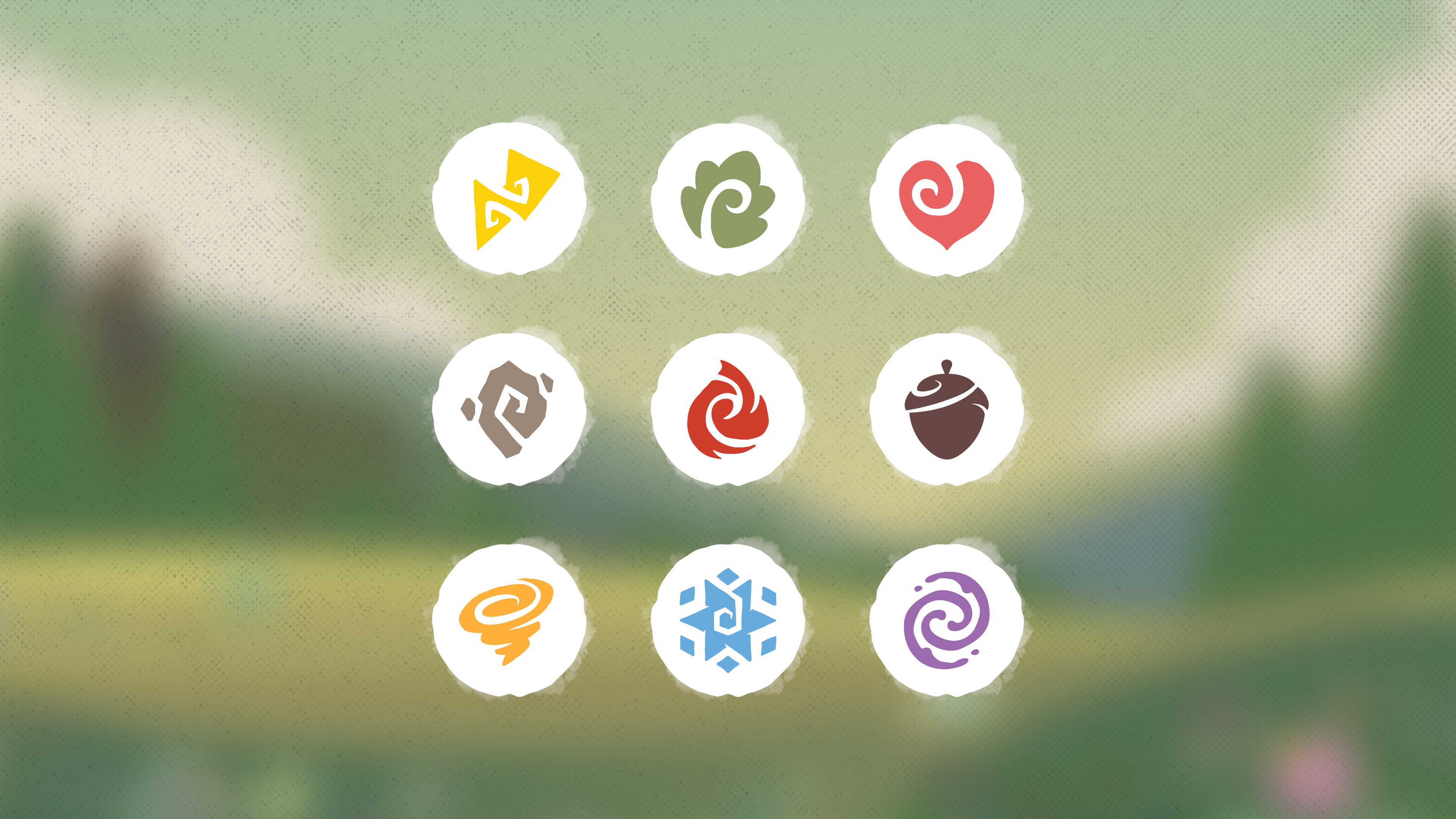 Thriving Powers animals boardgame cardgame forest gaming graphic design illustration minimal nature ui vector