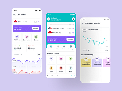Wisly – Mobile Banking App UI Kits bank app casestudy currency app exchange figma finance internet banking app ios mobile app mobile banking app mobileapp money mvp payment app topup app transctions ui wallet app wise withdraw