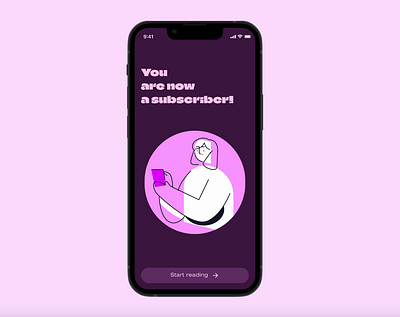 Successful subscription animation animation app figma illustration motion graphics ui ux video
