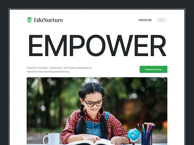 EduNurture – Online Learning Website 🎓 clean and minimal design course catalog design custom web design solutions e learning platform e learning ui concepts edtech design education app design education website design educational resources ui global education platform interactive learning design knowledge hub ui learning management system (lms) modern website design online courses ui online learning ux responsive education website student dashboard design user centric design web and mobile ux
