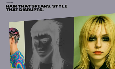 Hair Salon Website - Obscure Animation fashion hair salon interaction interface irabanana landing page obscure animation technama template ui ux web design website wix wix studio