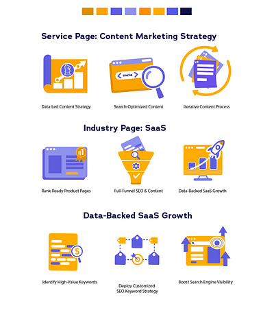 Marketing Icons BOLD and Colorful branding colorfull graphic design icons illustration marketing minimalist web design